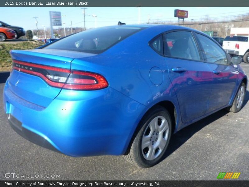Laser Blue Pearl / Black 2015 Dodge Dart SE