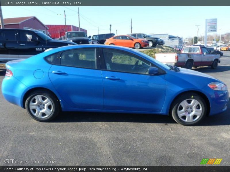 Laser Blue Pearl / Black 2015 Dodge Dart SE