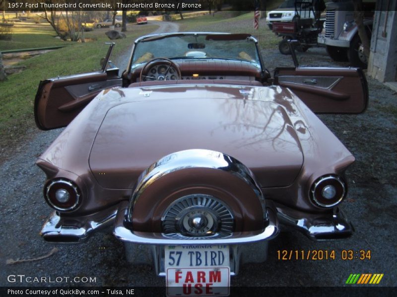 Thunderbird Bronze / Bronze 1957 Ford Thunderbird Convertible