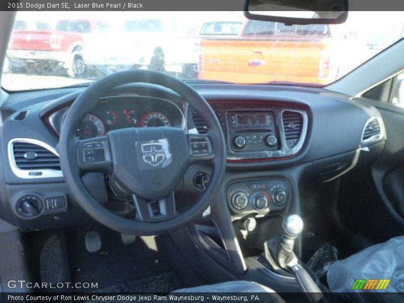 Laser Blue Pearl / Black 2015 Dodge Dart SE