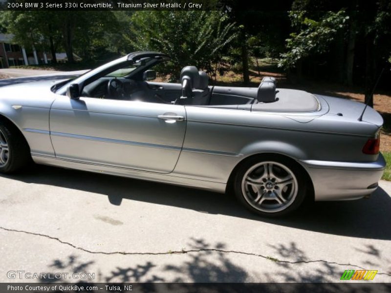 Titanium Silver Metallic / Grey 2004 BMW 3 Series 330i Convertible