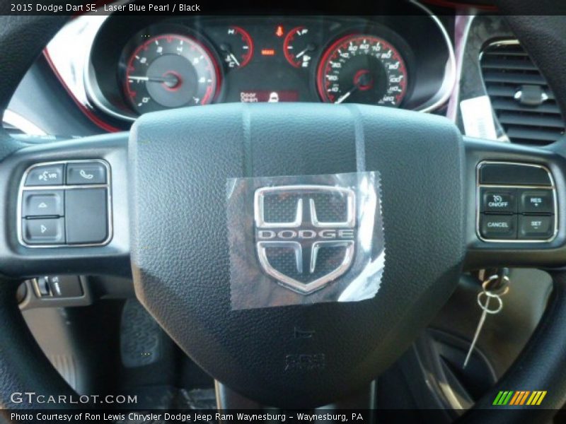 Laser Blue Pearl / Black 2015 Dodge Dart SE