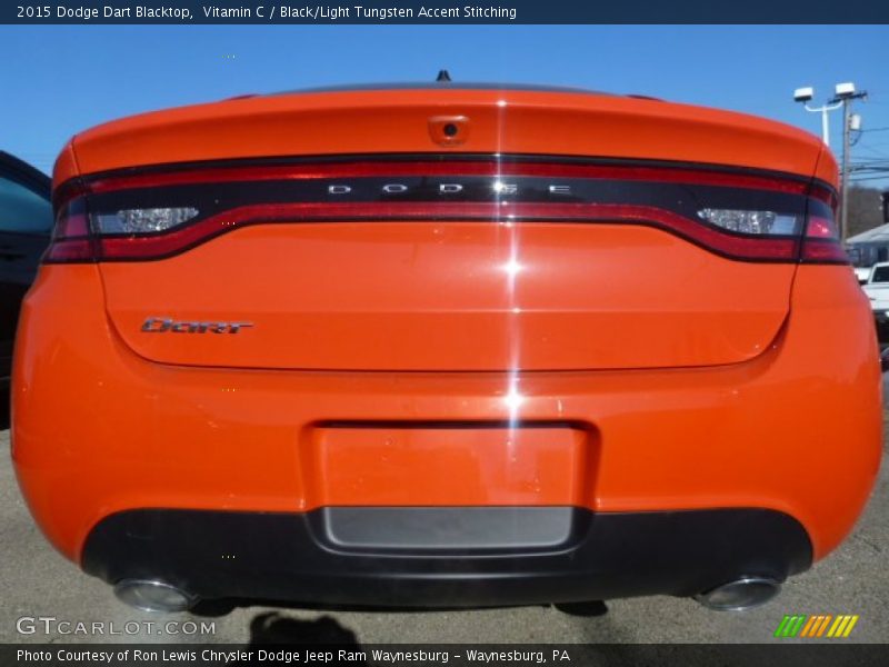 Vitamin C / Black/Light Tungsten Accent Stitching 2015 Dodge Dart Blacktop
