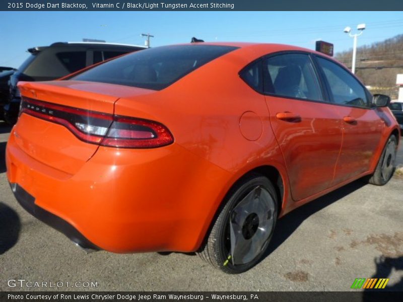 Vitamin C / Black/Light Tungsten Accent Stitching 2015 Dodge Dart Blacktop