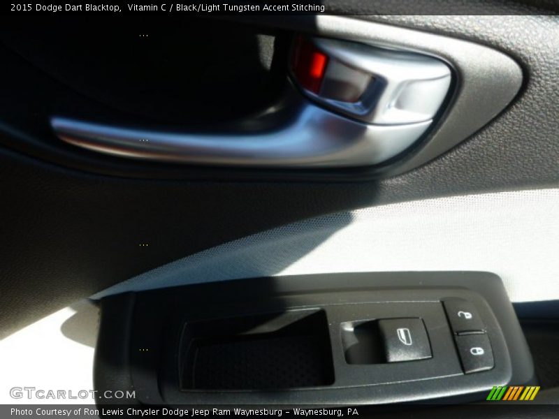 Vitamin C / Black/Light Tungsten Accent Stitching 2015 Dodge Dart Blacktop