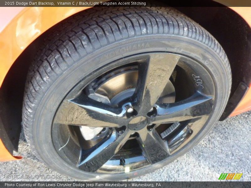 Vitamin C / Black/Light Tungsten Accent Stitching 2015 Dodge Dart Blacktop