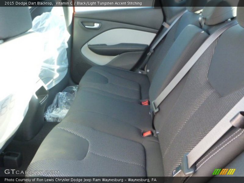 Vitamin C / Black/Light Tungsten Accent Stitching 2015 Dodge Dart Blacktop