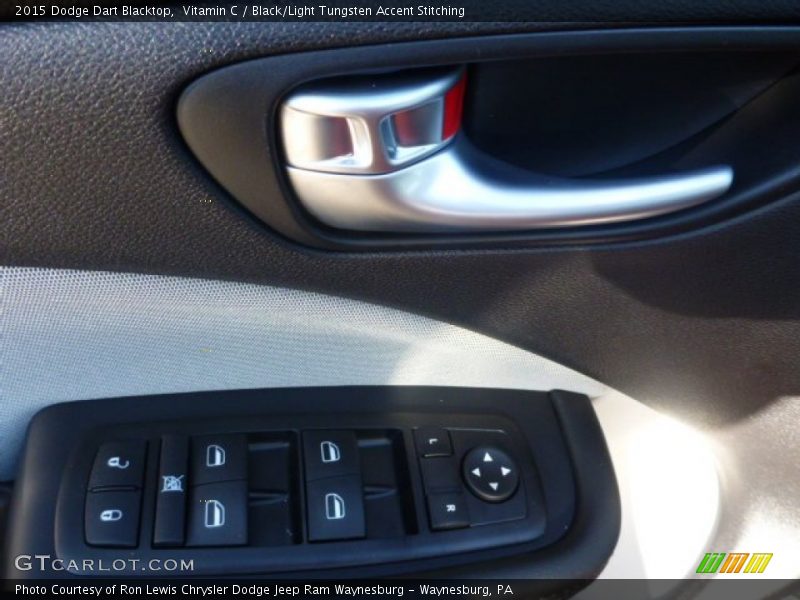 Vitamin C / Black/Light Tungsten Accent Stitching 2015 Dodge Dart Blacktop