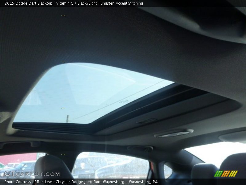 Vitamin C / Black/Light Tungsten Accent Stitching 2015 Dodge Dart Blacktop