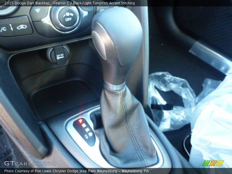 Vitamin C / Black/Light Tungsten Accent Stitching 2015 Dodge Dart Blacktop