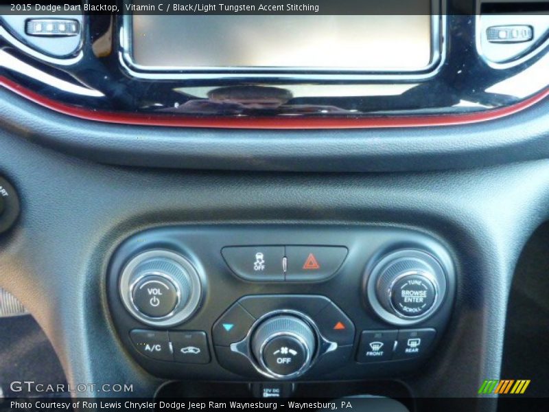 Vitamin C / Black/Light Tungsten Accent Stitching 2015 Dodge Dart Blacktop