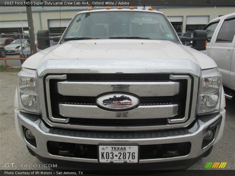 Oxford White / Adobe 2015 Ford F450 Super Duty Lariat Crew Cab 4x4