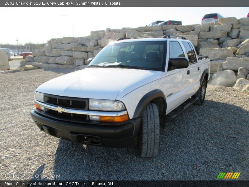 Summit White / Graphite 2002 Chevrolet S10 LS Crew Cab 4x4