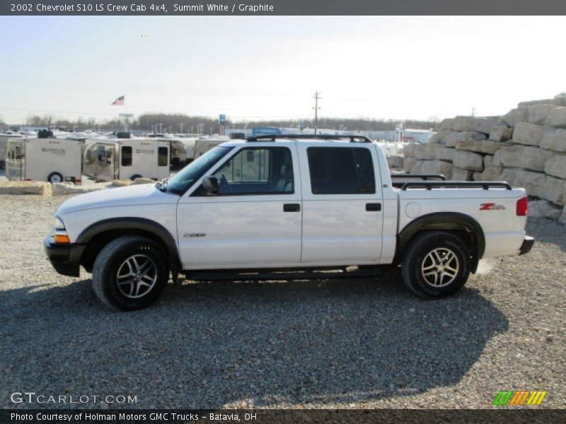 Summit White / Graphite 2002 Chevrolet S10 LS Crew Cab 4x4