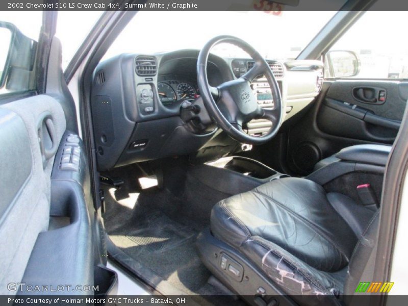 Summit White / Graphite 2002 Chevrolet S10 LS Crew Cab 4x4