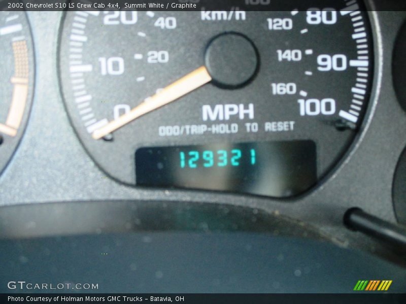 Summit White / Graphite 2002 Chevrolet S10 LS Crew Cab 4x4