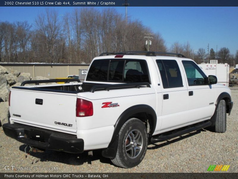 Summit White / Graphite 2002 Chevrolet S10 LS Crew Cab 4x4