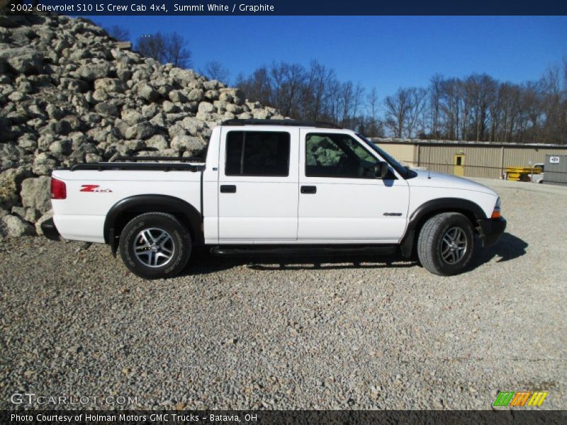 Summit White / Graphite 2002 Chevrolet S10 LS Crew Cab 4x4
