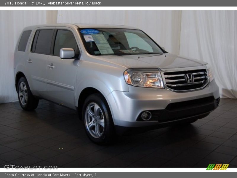 Alabaster Silver Metallic / Black 2013 Honda Pilot EX-L