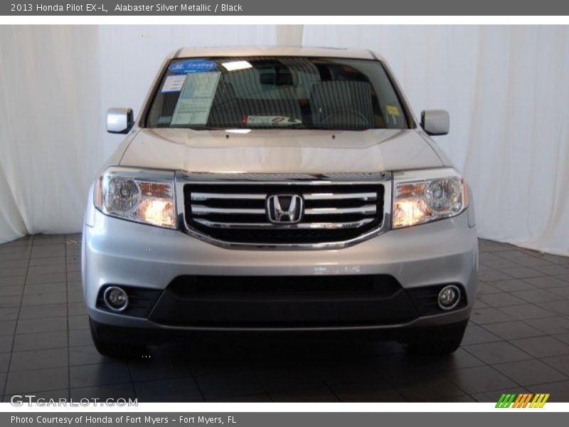 Alabaster Silver Metallic / Black 2013 Honda Pilot EX-L