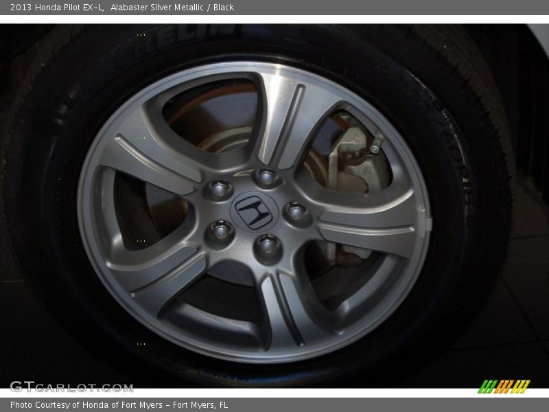 Alabaster Silver Metallic / Black 2013 Honda Pilot EX-L