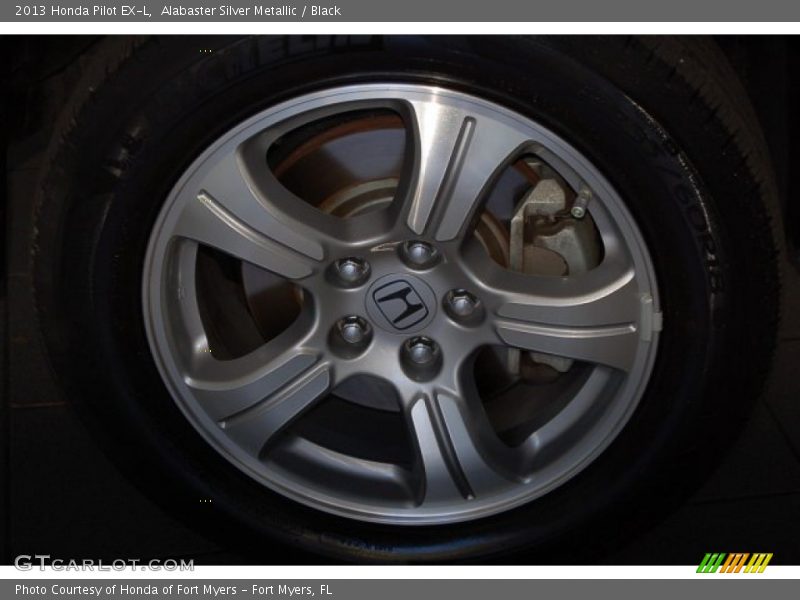 Alabaster Silver Metallic / Black 2013 Honda Pilot EX-L