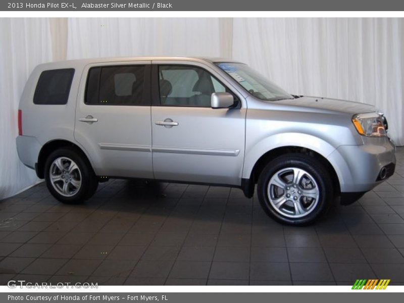Alabaster Silver Metallic / Black 2013 Honda Pilot EX-L