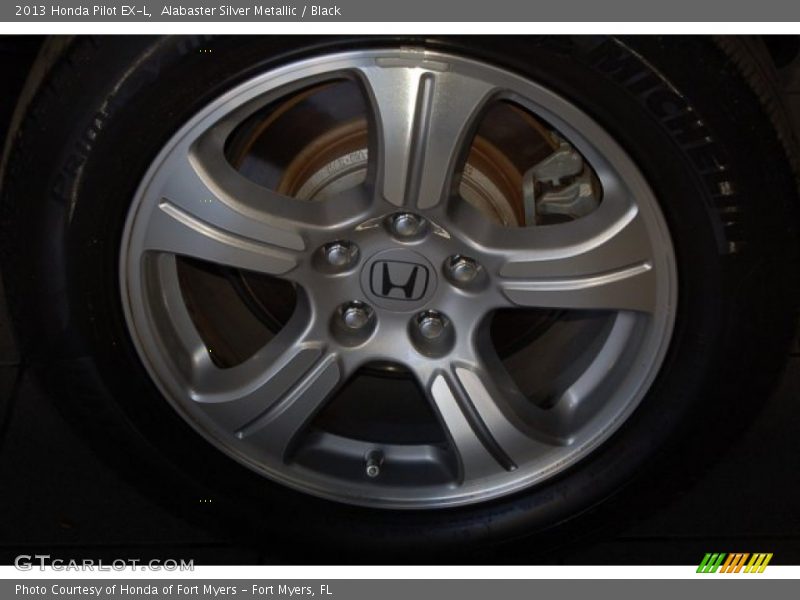 Alabaster Silver Metallic / Black 2013 Honda Pilot EX-L