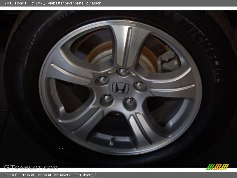 Alabaster Silver Metallic / Black 2013 Honda Pilot EX-L