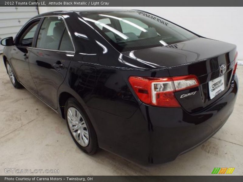Attitude Black Metallic / Light Gray 2012 Toyota Camry LE