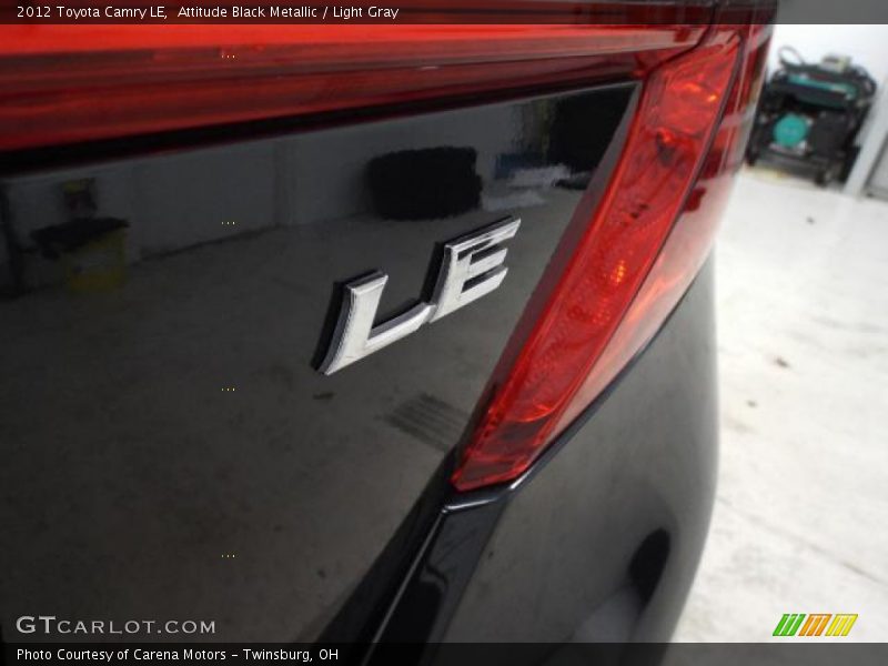 Attitude Black Metallic / Light Gray 2012 Toyota Camry LE