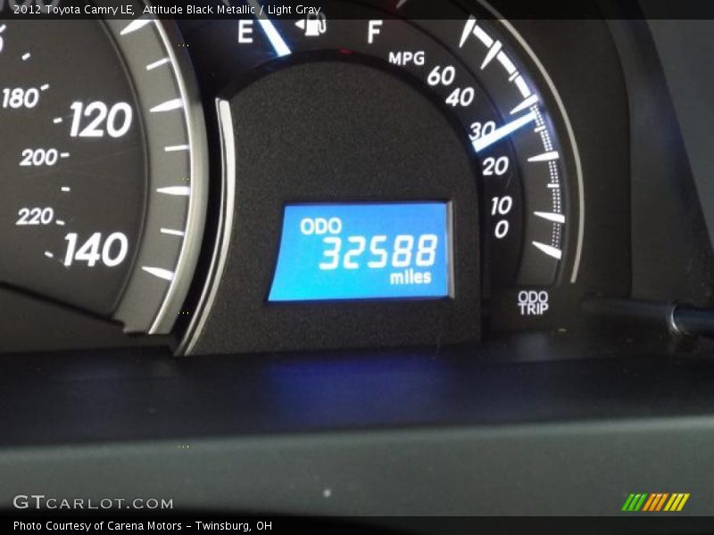 Attitude Black Metallic / Light Gray 2012 Toyota Camry LE