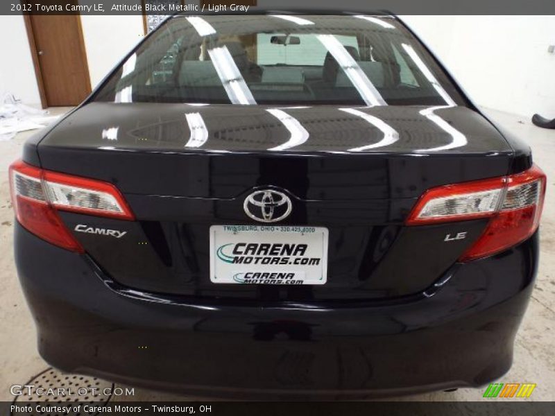 Attitude Black Metallic / Light Gray 2012 Toyota Camry LE