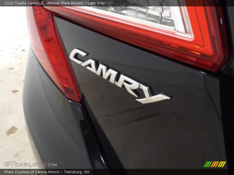 Attitude Black Metallic / Light Gray 2012 Toyota Camry LE