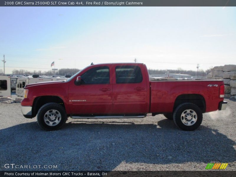 Fire Red / Ebony/Light Cashmere 2008 GMC Sierra 2500HD SLT Crew Cab 4x4