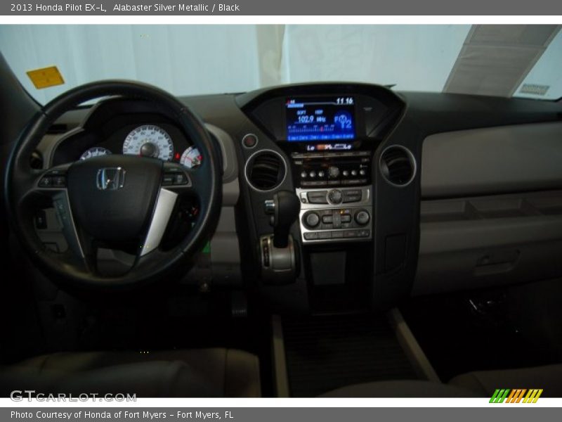 Alabaster Silver Metallic / Black 2013 Honda Pilot EX-L