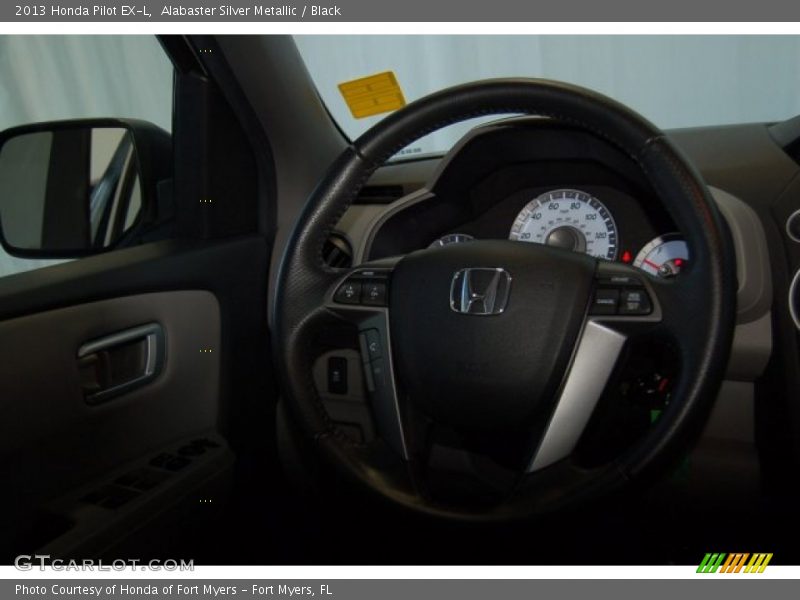 Alabaster Silver Metallic / Black 2013 Honda Pilot EX-L
