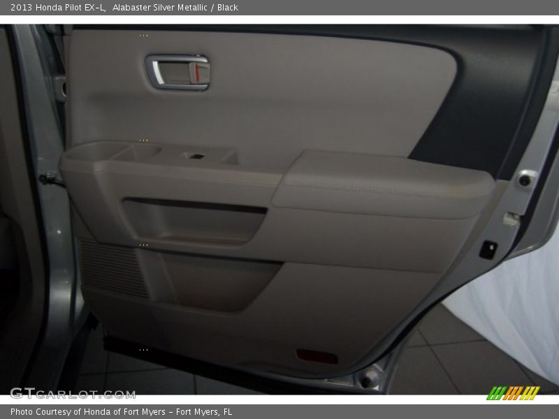 Alabaster Silver Metallic / Black 2013 Honda Pilot EX-L