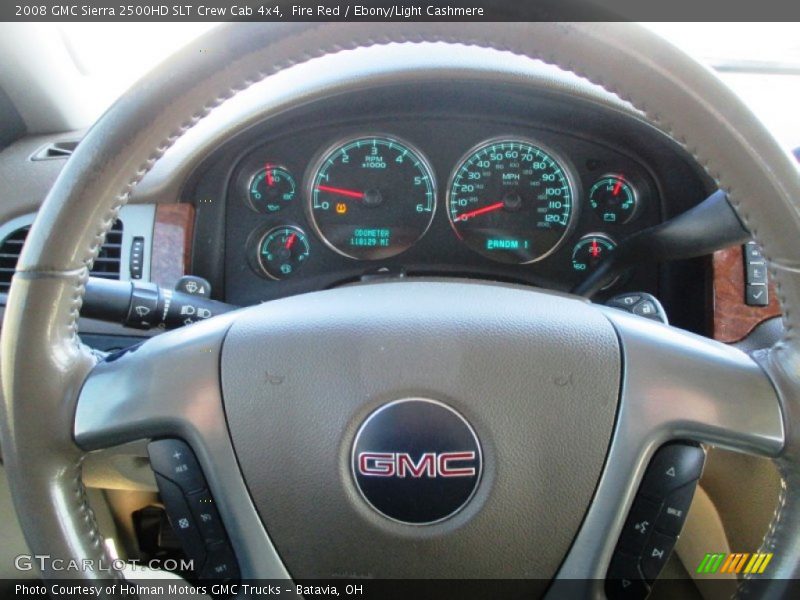 Fire Red / Ebony/Light Cashmere 2008 GMC Sierra 2500HD SLT Crew Cab 4x4