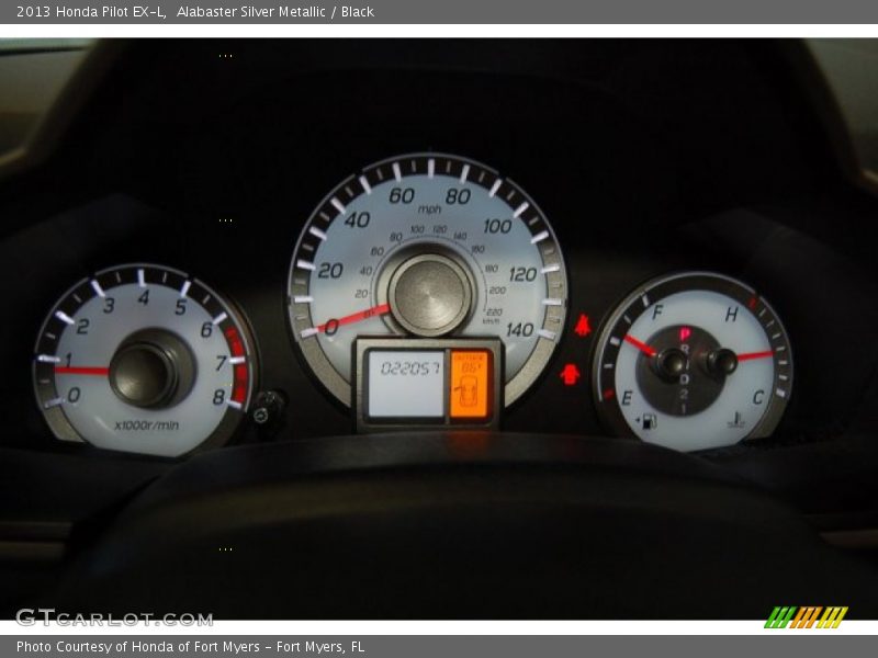 Alabaster Silver Metallic / Black 2013 Honda Pilot EX-L