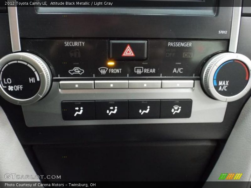 Attitude Black Metallic / Light Gray 2012 Toyota Camry LE