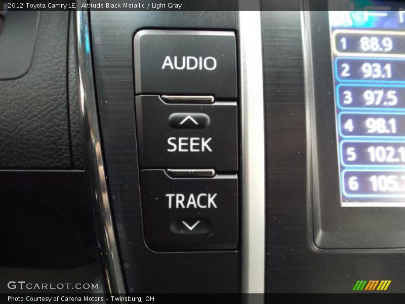 Attitude Black Metallic / Light Gray 2012 Toyota Camry LE