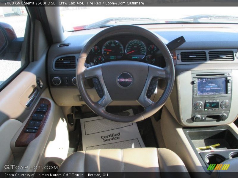 Fire Red / Ebony/Light Cashmere 2008 GMC Sierra 2500HD SLT Crew Cab 4x4