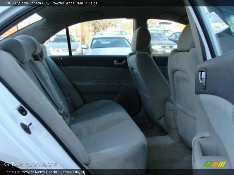 Powder White Pearl / Beige 2008 Hyundai Sonata GLS