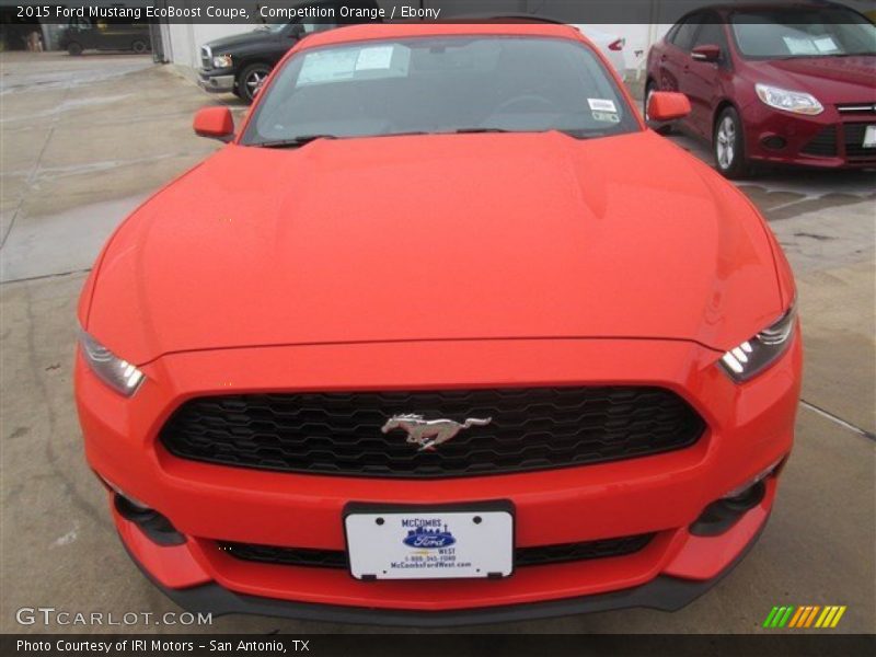 Competition Orange / Ebony 2015 Ford Mustang EcoBoost Coupe