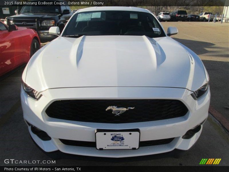 Oxford White / Ebony 2015 Ford Mustang EcoBoost Coupe