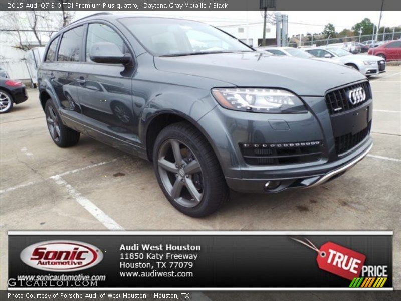 Daytona Gray Metallic / Black 2015 Audi Q7 3.0 TDI Premium Plus quattro