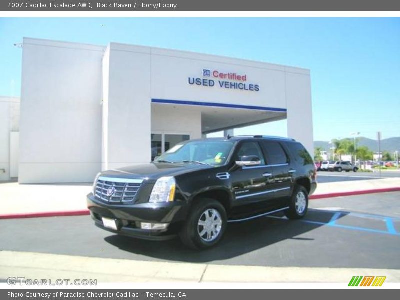 Black Raven / Ebony/Ebony 2007 Cadillac Escalade AWD