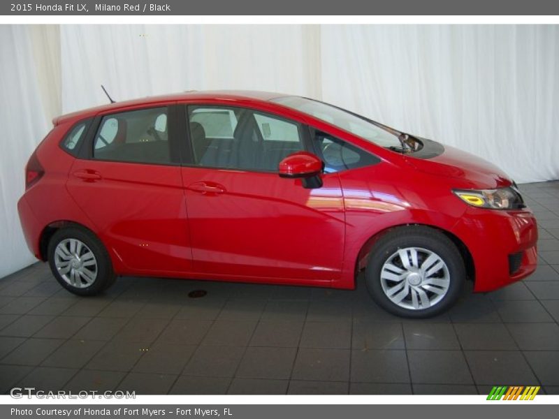 Milano Red / Black 2015 Honda Fit LX