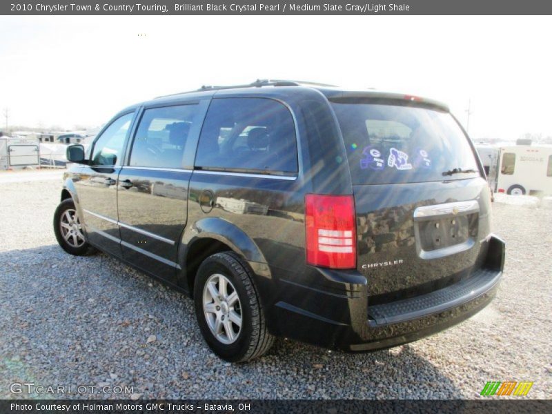 Brilliant Black Crystal Pearl / Medium Slate Gray/Light Shale 2010 Chrysler Town & Country Touring